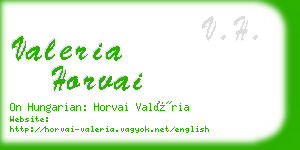valeria horvai business card